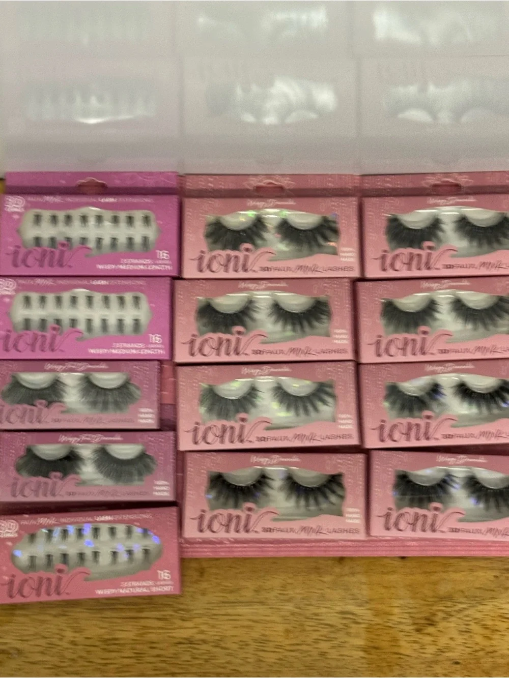 ioni 3D Faux Mink Lashes - Pink Packaging